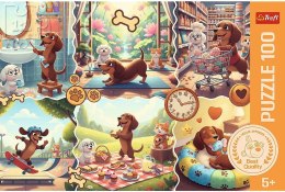 Trefl: Puzzle 100el. - Długi dzień jamnika