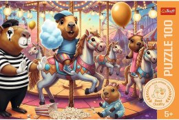 Trefl: Puzzle 100el. - Kapibary na wakacjach