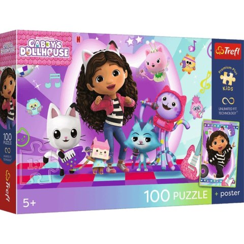 Trefl: Puzzle 100el. - Premium Plus Kids - Kolorowy koci świat