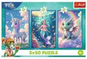 Trefl: Puzzle 3x50el. - Razem w kolorowycm świecie
