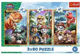 Trefl: Puzzle 3x80el. - Bohaterowie dinozaurów
