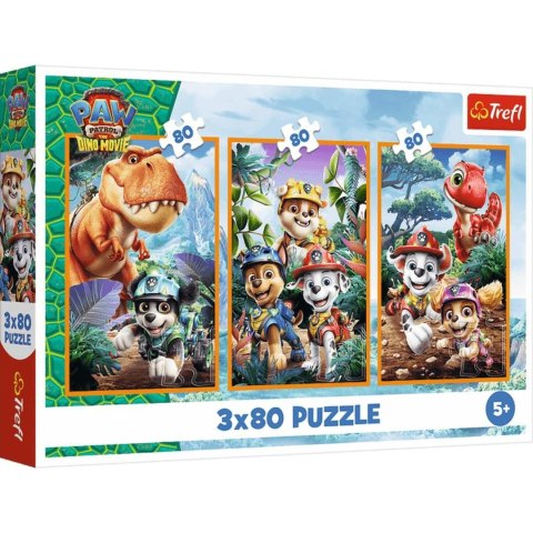Trefl: Puzzle 3x80el. - Bohaterowie dinozaurów