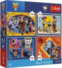 Trefl: Puzzle 4x88el. - Premium Plus Kids - Czas zabawek