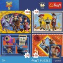Trefl: Puzzle 4x88el. - Premium Plus Kids - Czas zabawek