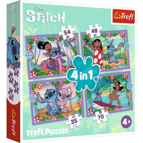 Trefl: Puzzle 4w1 - Szalony dzień Lilo i Stitch