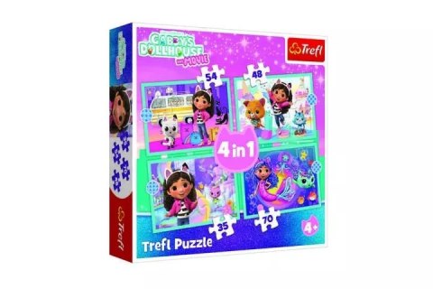 Trefl: Puzzle 4w1 - Wielka przygoda Gabby