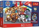 Trefl: Puzzle 60el. - Premium Plus Kids - Psie popołudnie
