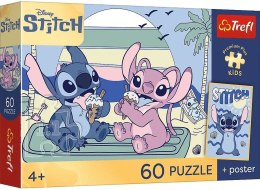 Trefl: Puzzle 60el. - Premium Plus Kids - Zabawa ze Stitchem