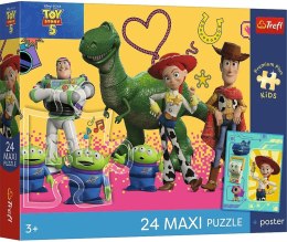 Trefl: Puzzle maxi 24el. - Premium Plus Kids - Zabawki i przyjaciele