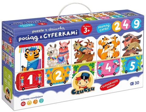 CzuCzu - Puzzle z dziurką Pociąg z cyferkami