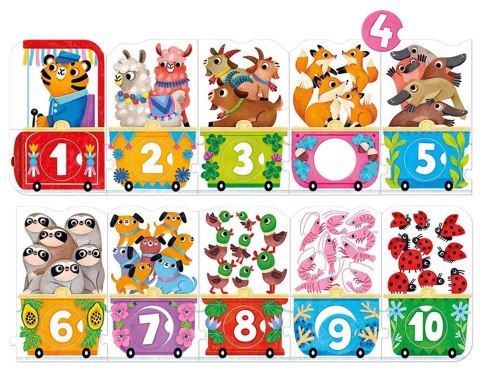 CzuCzu - Puzzle z dziurką Pociąg z cyferkami