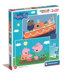 Clementoni: Puzzle 2x20el. - Świnka Peppa