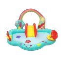 Dmuchany plac zabaw dla dzieci do ogrodu zjeżdżalnia Mała Syrenka 221 x 193 x 117 cm Bestway 91097