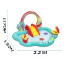 Dmuchany plac zabaw dla dzieci do ogrodu zjeżdżalnia Mała Syrenka 221 x 193 x 117 cm Bestway 91097