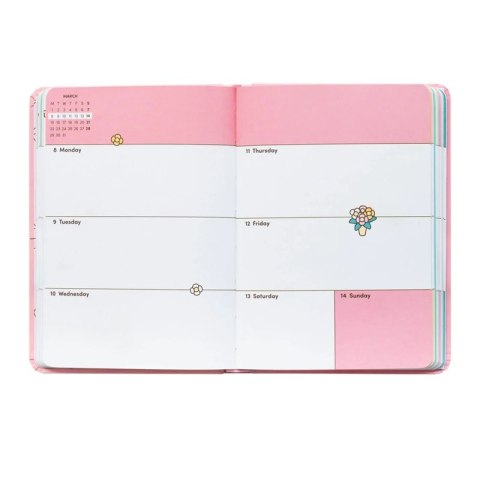 Pusheen - Kalendarz / Planner tygodniowy A6 z kolekcji Tropical Vacation 2026/2027