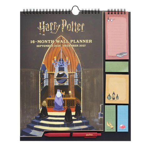 Harry Potter - Kalendarz ścienny / Planner miesięczny 2026/2027 (30 x 34 cm)