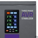 Qoltec Trójfazowy stabilizator napięcia AVR MULTIPROTECTION | 20kVA | Dokładność ± 3% | Serwomotor 3F | LCD | Expert Line