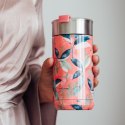 Quokka Boost Coffee Tumbler - Kubek termiczny ze stali nierdzewnej z zaparzaczem 400 ml (Exotic Pink)