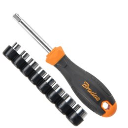 ZESTAW KLUCZY NASADOWYCH Z WKRĘTAKIEM DIY-SW10SET1 BRADAS