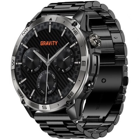 SMARTWATCH MĘSKI GRAVITY GT46-2 - AMOLED, DODATKOWA BRANSOLETA(sg055b)
