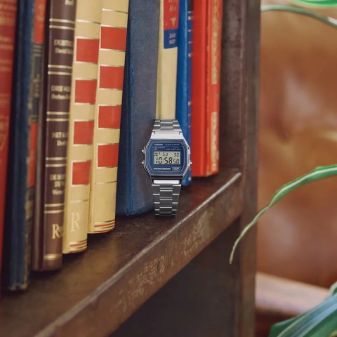 ZEGAREK MĘSKI CASIO A158WEA-2DF (zd093c) - KLASYKA + BOX