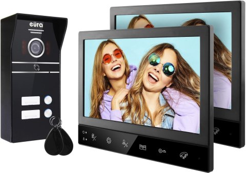 WIDEODOMOFN EURA VDP-80C5 2-rodzinny,czarny