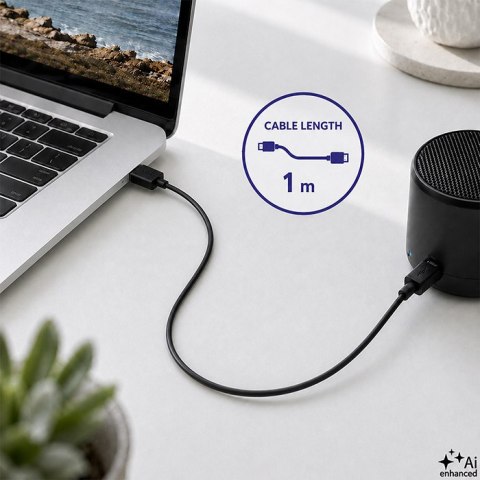 Qoltec Kabel USB A męski | micro USB B męski | 1m