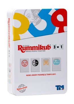 Rummikub - 3w1 Travel Tin, gra