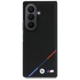 BMW M Leather Perforated Tricolor Stripe Metal Logos MagSafe - Etui Samsung Galaxy Z Fold 8 Ultra (czarny)