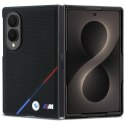 BMW M Leather Perforated Tricolor Stripe Metal Logos MagSafe - Etui Samsung Galaxy Z Fold 8 (czarny)