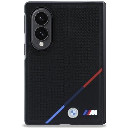 BMW M Leather Perforated Tricolor Stripe Metal Logos MagSafe - Etui Samsung Galaxy Z Fold 8 (czarny)