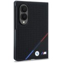 BMW M Leather Perforated Tricolor Stripe Metal Logos MagSafe - Etui Samsung Galaxy Z Fold 8 (czarny)