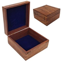 Duże Drewniane Pudełko Prezentowe 20x20x11cm - Elegancka Szkatułka z Wypraską - NSHBOX