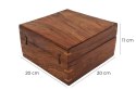 Duże Drewniane Pudełko Prezentowe 20x20x11cm - Elegancka Szkatułka z Wypraską - NSHBOX