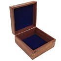 Duże Drewniane Pudełko Prezentowe 20x20x11cm - Elegancka Szkatułka z Wypraską - NSHBOX