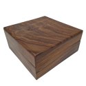 Eleganckie Drewniane Pudełko z wypraską 14x14x6,5 cm - SD16BOX