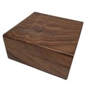 Eleganckie Drewniane Pudełko z wypraską 14x14x6,5 cm - SD16BOX