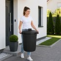 Kosz na odpady 80L z pokrywą zatrzaskową, czarny