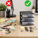 Organizer z szufladami 3A6 18x21,5x16,1 cm czarny z transparentnymi szufladami
