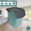 Pojemnik do segregacji 40L 32x16cm z pokrywą, eukaliptusowa zieleń/antracyt
