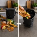 Pojemnik na odpady organiczne 6L szczelny z uchwytem, antracytowy