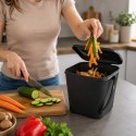 Pojemnik na odpady organiczne 6L szczelny z uchwytem, antracytowy