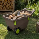 Taczka ogrodowa 140L z tworzywa z recyklingu 2 koła, z uchwytami, zielona