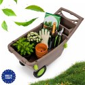 Taczka ogrodowa 140L z tworzywa z recyklingu 2 koła, z uchwytami, zielona
