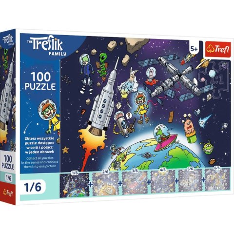Trefl: Puzzle 100el. - Treflinka w kosmosie