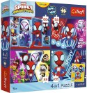 Trefl: Puzzle 4x88el. - Premium Plus Kids - Pajęczy dzień