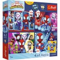 Trefl: Puzzle 4x88el. - Premium Plus Kids - Pajęczy dzień