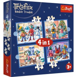 Trefl: Puzzle 4w1 - U Treflików pada śnieg