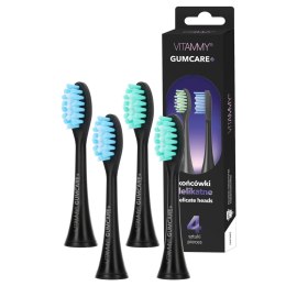 VITAMMY GUMCARE+ Końcówki do szczoteczki sonicznej serii SONICE, delikatne, czarne, 4szt