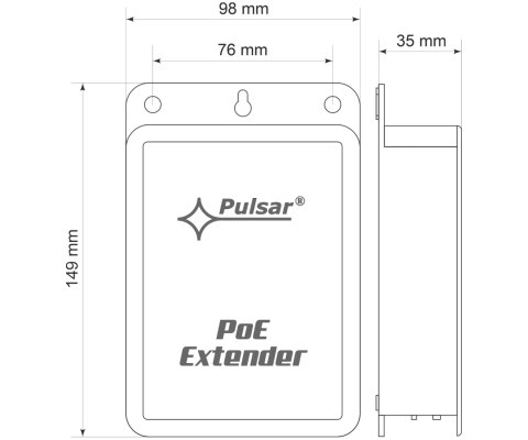 EXTENDER ETHERNET+PoE EXT-POEG3-OTD PULSAR